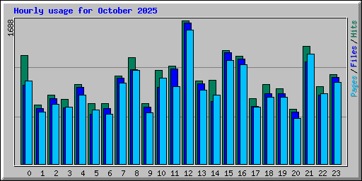 Hourly usage for October 2025