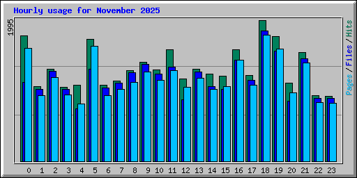 Hourly usage for November 2025