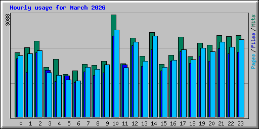 Hourly usage for March 2026
